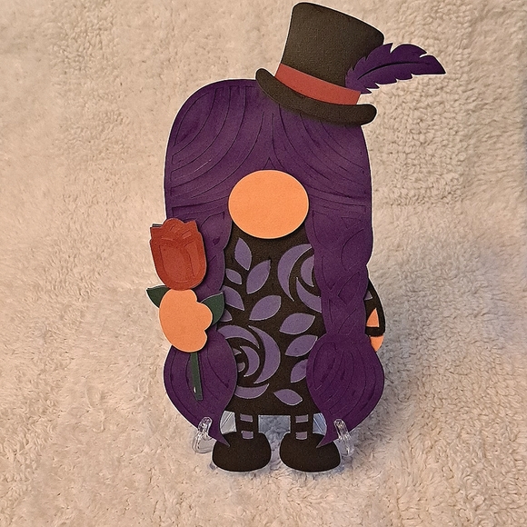 Handcrafted Goth Gnome Set  wiyh Display Stands - Picture 3 of 3